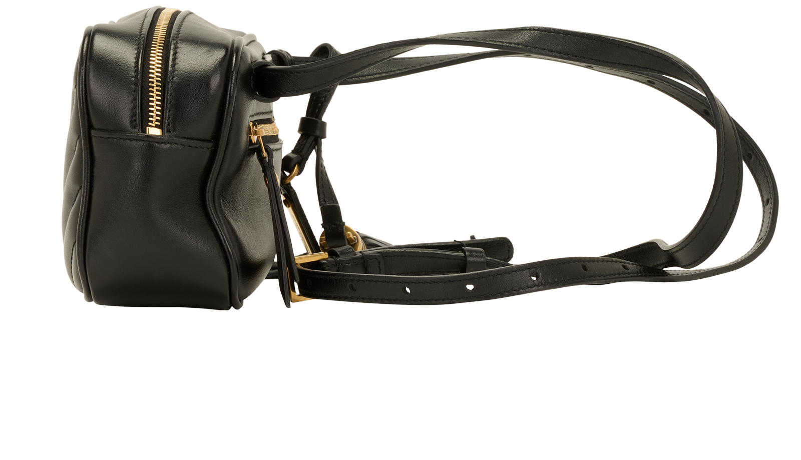 YSL Lou Belt Bag, &pound;650, Handbags, Black, Leather, Bottom view